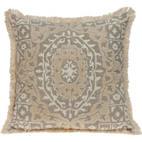 Parkland Collection Abu Transitional Beige Throw Pillow