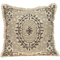 Parkland Collection Abu Transitional Beige Throw Pillow