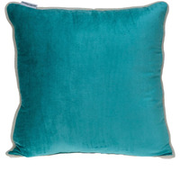 Parkland Collection Maia Transitional Aqua Throw Pillow