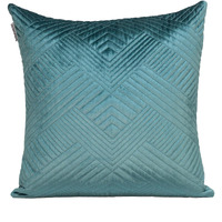 Parkland Collection Gaia Transitional Teal Throw Pillow
