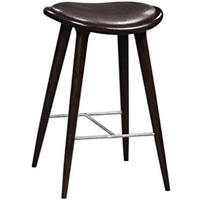 Lucio Oval Stool, Cappuccino with brown PU