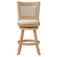 Melrose Swivel Barstool [Ivory Wire-Brush]