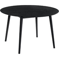 Arcadia 48" Round Dining Table in Black Wood