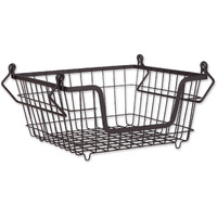 DII Metal Basket, Black Square Small 11x11x6