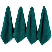 DII Teal Chevron Luxury Barmop (Set of 4)