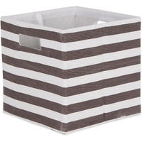 DII Polyester Cube Stripe Brown Square 13x13x13
