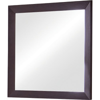 Mirror with Wooden Frame and Mounting Hardware, Espresso Brown