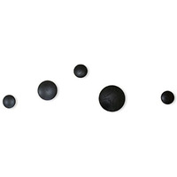 Wall Button Coat Hanger, Black