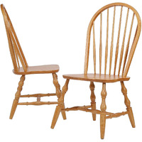 Sunset Trading Oak Selections Windsor Spindleback Dining Chair | Light Oak