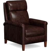 Sunset Trading Ethan Pushback Leather Recliner | Light Gray