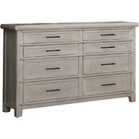 Dresser with Elegant Pull Handles, Antique White