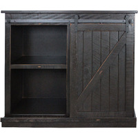 Rustic 47" Tall Quaint TV Stand in Rustic Antique Black