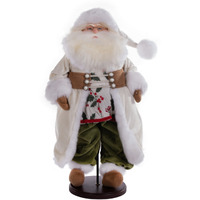 19" Happy Holly Daze Santa Doll w Stand