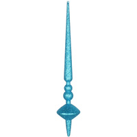 18" Turquoise Glitter Cupola Finial 2/Ba