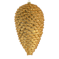 10" Copper Gold Matte Glitt Pinecone 2/B