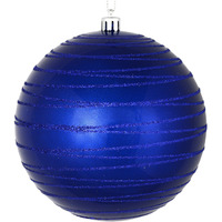 4.75" Cobalt Blue Candy Glitt Ball 4/Bag