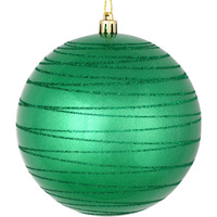 6" Seafoam Green Candy Glitter Ball 3/Bx