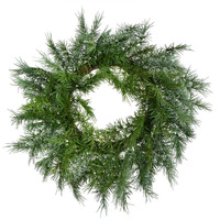 23" Green Woolsey Pine Wreath