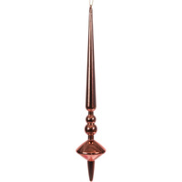 12" Coral Shiny Cupola Finial 3/Bag