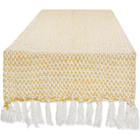 DII Honey Gold Woven Table Runner 15x72