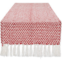 DII Tango Red Woven Table Runner 15x72