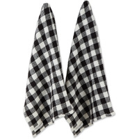 DII Black Checker Washed Waffle Dishtowel (Set of 2)