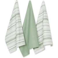 DII Artichoke Green Urban Stripe Dishtowel (Set of 3)