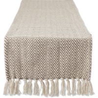 DII Brown Chevron Table Runner 15x108