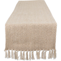DII Stone Handloom Chevron Table Runner 15x108