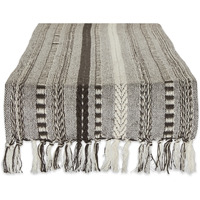 DII Dark Brown Braided Stripe Table Runner 15x108