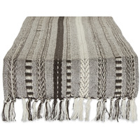 DII Dark Brown Braided Stripe Table Runner 15x72