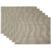 DII Stone PVC Doubleframe Placemat 6 Piece