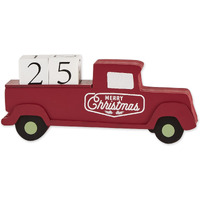 DII Christmas Tree Truck Tabletop Block Calendar