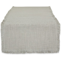 DII Light Rain Basket Fringe Table Runner 14x72