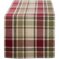 DII Homespun Plaid Table Runner 13x108