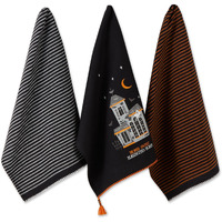 DII Asst Home Sweet Haunted Home Dishtowel (Set Of 3)