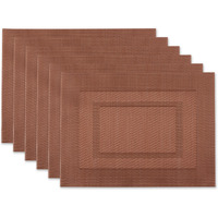DII Cinnamon  PVC Doubleframe Placemat 6 Piece