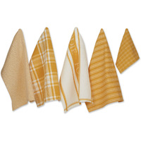 DII Asst Honey Gold Foodie Dishtowel And Dishcloth 5 Piece