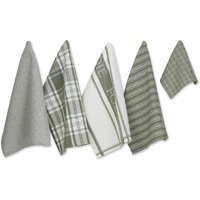 DII Asst Artichoke Green Foodie Dishtowel And Dishcloth 5 Piece