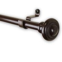 Roswell Curtain Rod 7/16 inch dia. 28-48 inch - Cocoa