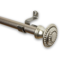 Cornell Curtain Rod 7/16 inch dia. 28-48 inch - Satin Nickel