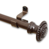 Cornell Curtain Rod 7/16 inch dia. 28-48 inch - Cocoa