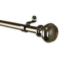 Gino Curtain Rod 7/16 inch dia. 28-48 inch - Satin Nickel