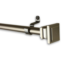 Erik Curtain Rod 7/16 inch dia. 28-48 inch - Satin Nickel