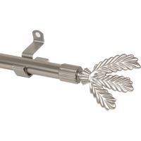Linna Curtain Rod 7/16 inch dia. 28-48 inch - Satin Nickel