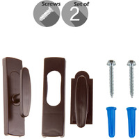 Wall Hooks with Screws (Set of 2) - Cocoa