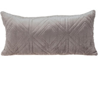 Parkland Collection Reta Transitional Quilted Taupe Throw Pillow