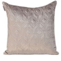 Parkland Collection Aleta Transitional Quilted Taupe Throw Pillow