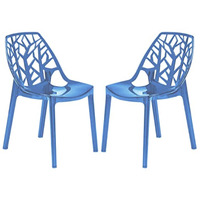 LeisureMod Modern Cornelia Dining Chair, Set of 2
