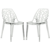LeisureMod Modern Cornelia Dining Chair, Set of 2